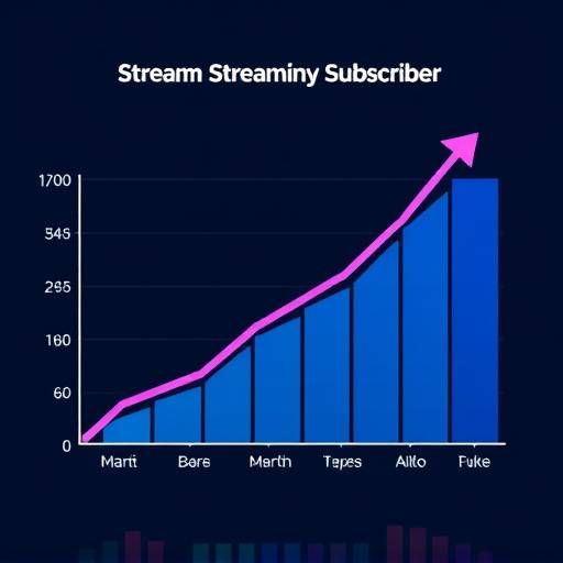 Gr&radic;&deg;fico mostrando o crescimento de assinantes de servi&radic;&sect;os de streaming